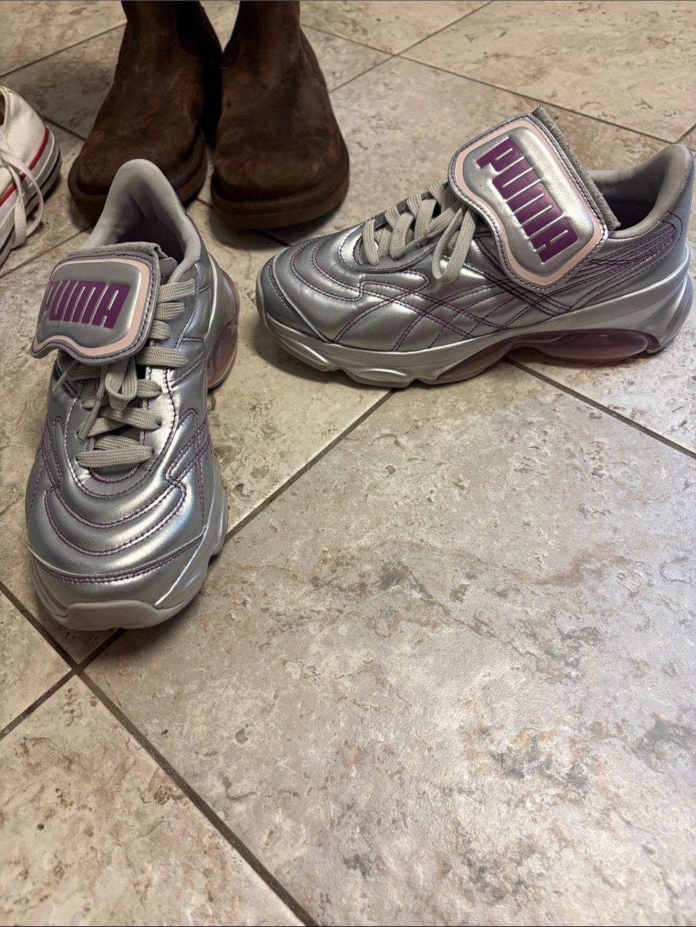 Puma Metallic Silver Sneakers
